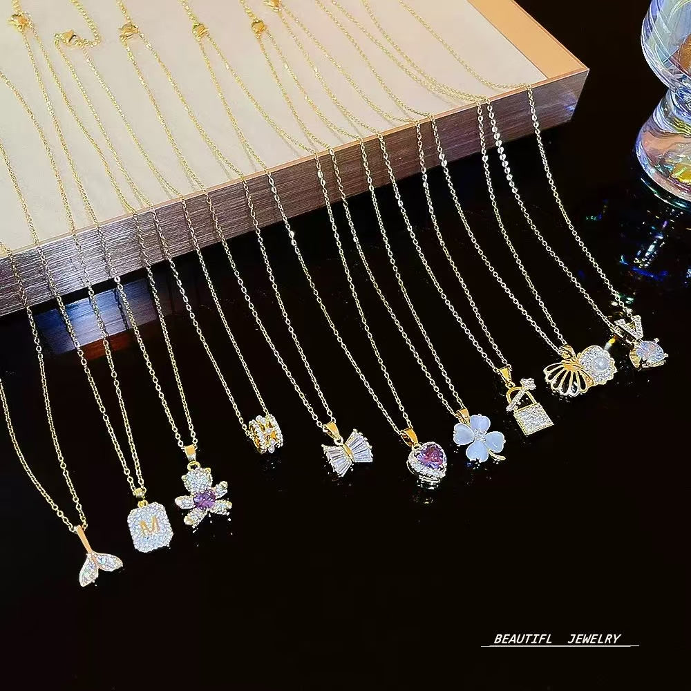 【Live Opening】Fashionable Alloy Necklace (90% medical-grade stainless steel + 10% 14k gold/18k gold; hypoallergenic)