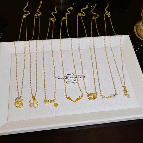 【Live Opening】Fashionable Alloy Necklace (90% medical-grade stainless steel + 10% 14k gold/18k gold; hypoallergenic)