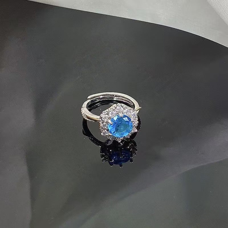 【Live Opening】Open-style adjustable copper alloy zircon ring（90% copper + 10% gold/silver）
