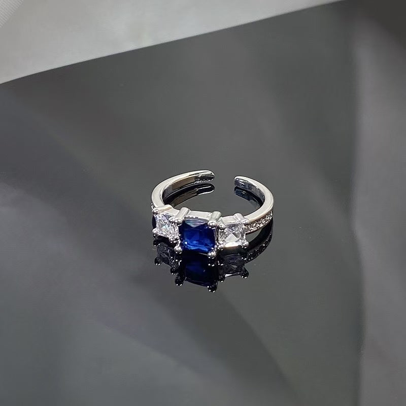 【Live Opening】Open-style adjustable copper alloy zircon ring（90% copper + 10% gold/silver）